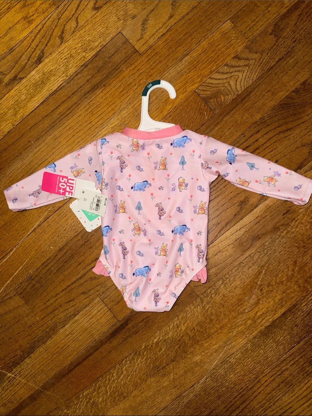•DISNEY•NWT LIGHT PINK BABY GIRLS' DISNEYS WINNIE THE POOH ONE PIECE RASHGAURD